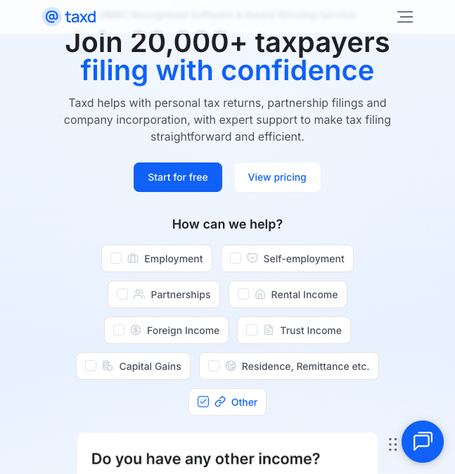 Taxd HMRC platform